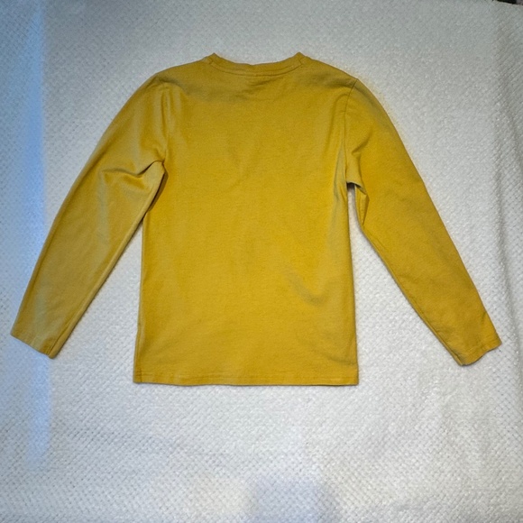 Disney ✕ Janie and Jack Kids Tee (10) Mickey Pocket Mustard Yellow Long Sleeve - Picture 6 of 15